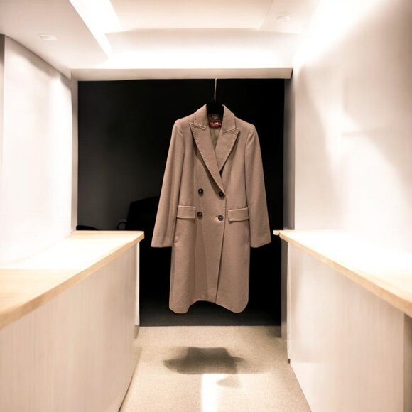 NWT MAX MARA STUDIO Manuel Double-Breasted Coat SIZE 2 - Picture 8 of 8